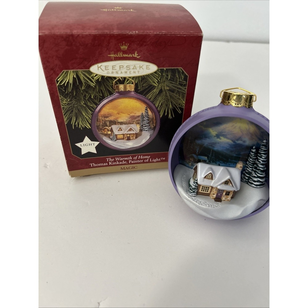 Hallmark 1997 Thomas Kinkade Ornament The Warmth Of Home 1244 - Picture 7 of 8